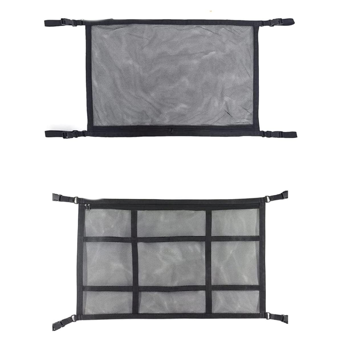 STHIRA Car Ceiling Storage Net, Upgraded Car Ceiling Cargo Net Pocket, 31.5''x21.5'' Strengthen Load-Bearing Adjustable Double-Layer Mesh Camping SUV Storage Bag for Tent Putting Quilt Toys Sundies STHIRA Car Ceiling Storage Net, Upgraded Car Ceiling Cargo Net Pocket, 31.5''x21.5'' Strengthen Load-Bearing Adjustable Double-Layer Mesh Camping SUV Storage Bag for Tent Putting Quilt Toys Sundies